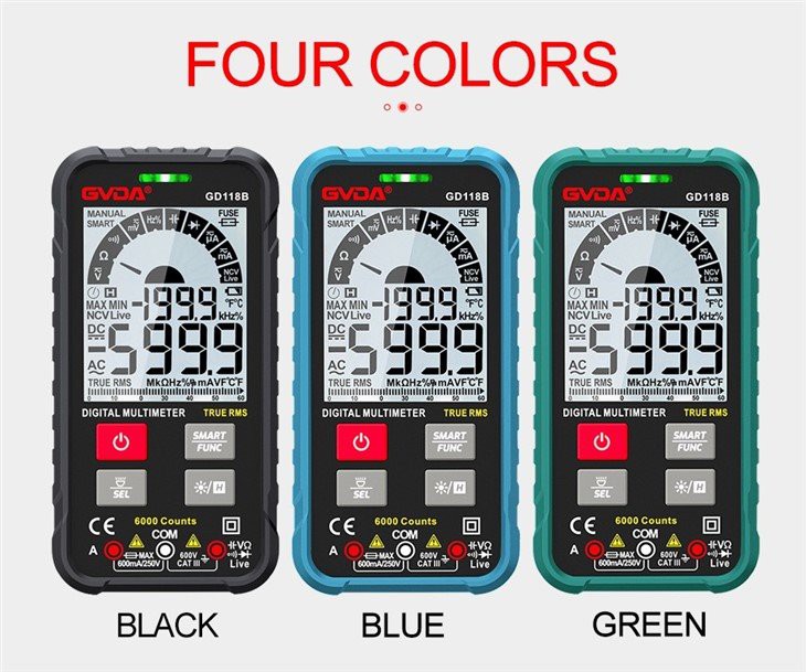 2. Multimter Black green blue color